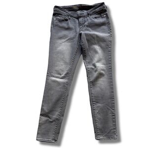 Old Navy Rockstar Skinny Jeans | Gray Mid Rise Stretch Denim | Size 6 Petite